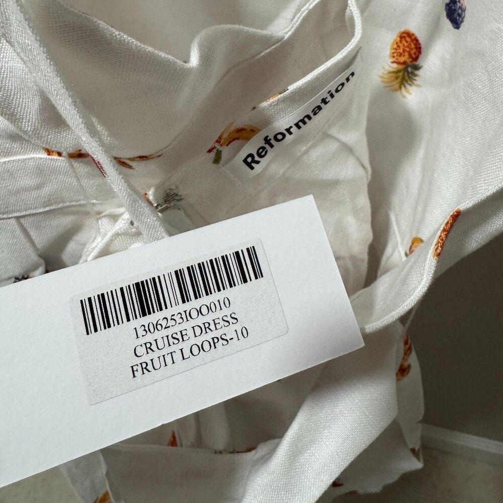 NWT Reformation Cruise Dress - Froot Loops Size 10 - Picture 6 of 9